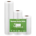 Vtuuu Vacuum Sealer Bags for Food Saver Vacuum Sealer Bags Rolls 3 Pack (6", 8", 11") x 26 ft Each BPA-Free-Puncture-Resistant and Food-Safe Compatible with Most Vacuum Sealers