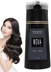 Shampoo with Instant Hair Colour, Shampoo Dye, Nova Hair Shampoo for Hair Dye, Shampoo for Long-Lasting Hair Dye, for Hair Coverage, 200 ml