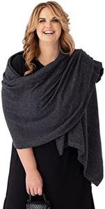 zestt Dreamsoft Travel Scarf, Wrap and Shawl for Women, Organic Cotton, Graphite