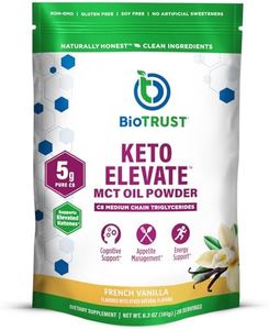 BioTrust Keto Elevate – C8 MCT Oil Powder – Ketogenic MCT Coffee Creamer, Keto Coffee Creamer – Clean Energy, Mental Focus, Clarity –100% Caprylic Acid MCT Powder, Non-GMO(French Vanilla, 20 Servings)
