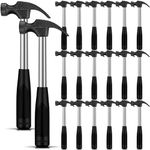 Gisafai 20 Pcs Claw Hammer Household Hammers Small Hammer Tool for Kids Solid Tubular Safety Hammer with Rubber Handle Alloy Steel Lightweight Hammer Bulk for DIY Woodworking Hanging Pictures Crafts