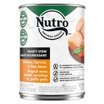 NUTRO Natural Choice Hearty Stew Adult Wet Dog Food Grain Free Tender Chicken, Carrot & Pea Stew, 355g Can (Pack of 12)