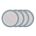 Denby Elements 4 Piece Medium Plate Set, Blue