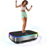 Vibration Plate, EvoSpark Vibration Plate Exercise Machine with 9 LED Light Effects, 2 in 1 Brushless Motors Vibration Platform for Lymphatic Drainage & Weight Loss, Vibrate Fitness Platform