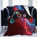 Video Game Themed Blankets Soft Warm Game Bedding Gamer Gifts Game Room Decor for Boys Kids Adults Playstation Blanket Fleece Throw Blanket Suit for Couch Sofa Bed 150x200cm(60x80 Inch)