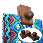 laffeya Quilt Wall Hangers, Blanket Wall Hanger Clamps for Hanging and Display, Wall Mounted Quilt Rack, Wall Clips for Hanging Quilt Racks (Walnut 2)