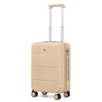 Hanke Carry On Luggage 22x14x9 Airline Approved Spinner Wheels Hard Shell Suitcases for Women & Men TSA Luggage Travel Suitcase Rolling Light Weight Luggage 20 Inch(Cuba Sand)