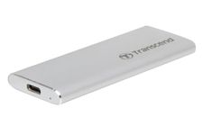 Transcend 1TB External SSD USB 3.1 Gen 2, Type-C, ESD260C Portable External Solid-State Drive, Silver - TS1TESD260C