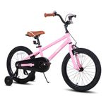 JOYSTAR 18 Inch Kids Bike for 5-8 Years Old Girls Boys Gifts Bikes Unisex Children Junior Bicycles with Kickstand BMX Style Pink