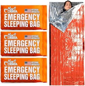 Emergency Sleeping Bag x3, Life Bivy Sack, Emergency Sleeping Bags for Survival Sleeping Bag, Tac Bivvy Bag, Portable Thermal Sleeping Bag, Emergency Blankets for Survival Bag, Sleep Survival Shelter