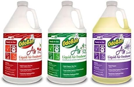 OdoBan Professional Series Ready-to-Use Air Liquid Air Freshener, Set of 3, 1 Gallon Each, Cherry, Spring Fresh and Lavender Variety