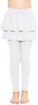 Girl's Skater Skirt with Built in Leggings White XX-Large
