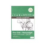 Daler-Rowney Fine Grain Lightly Textured 200gsm A4 Eco-Friendly Drawing Paper Pad, Glued 1 Side, 30 White Heavyweight 30 Sheets, Ideal for Professional Artists & Students