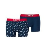 Levi's Men's Boxer Underwear, Blue/White/Red, 10