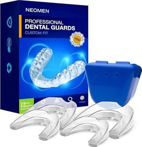 Neomen Mouth Guard for Grinding Teeth at Night: Sleeping Mouth Guard for Teeth Clenching, Moldable Anti Grinding Dental Guard for Adults, 4 Pack