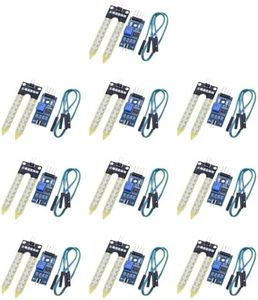 10 Pieces of LM393 3.3V-5V Soil Moisture Detection Sensor, Soil Humidity Sensor,Soil Hygrometer for Arduino Automatic Watering Systems,Robots, and Smart Cars