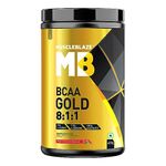 MuscleBlaze Bcaa Gold 8:1:1 Powder (Watermelon, 450G, 60 Servings) | With Higher Leucine, Electrolytes & Glutamine