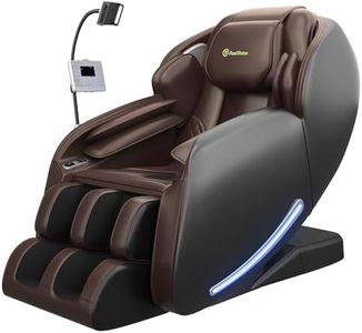 Real Relax 2025 Massage Chair Full Body,Zero Gravity 3D SL-Track Shiatsu Massage Recliner Chair with Heat Body Scan Bluetooth Foot Roller APP Control, Child Lock, Favor-06,Brown