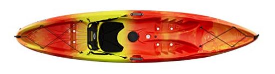Perception Sit on Top Tribe 11.5 Recerational Kayak - Sit on Top - Large Rear Storage with Tie Downs - 11.5 ft - Sunset