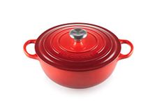 Le Creuset Signature Enamelled Cast Iron La Marmite Casserole Dish With Lid, 26 cm, 4.1 Litres, Cerise, 21114260600430