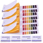 4 Packs/320Pcs PH Test Strips, 1-14 pH Strips Tester Litmus Paper pH Test Strips Litmus Paper Saliva pH Test Strips for Water Soil Drinks Vinegar Saliva Urine Food Cosmetic Solutions Soap hydroponics