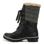 JBU by Jambu Women's Siberia Water Resistant Snow Boot, Black Herringbone, 5 UK