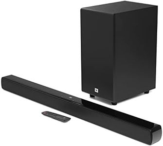 JBL Cinema SB190 2.1 Channel Soundbar with Virtual Dolby Atmos and Wireless 6.5" Subwoofer, Black