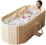 Foldable Bathtub for Adult Large 59'in Foldable Collapsible tub Portable Bathtub for Bathroom Folding SPA Tub for Shower Stall, Ideal for Small Spaces - Quick, Effortless Folding Bathtub