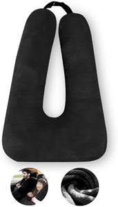 MROUEN Travel Pillow, Travel Pillow for Kids, Sleeper Hold Pillow Travel, Removable U-Shaped Pillow for Adults and Children to Support Head and Body in The Back Seat of Long Car Trips (Black)