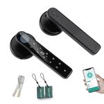 TEKXDD Smart Door 4-in-1 Lock Door Handle Electronic Keyboard Password Bluetooth Smart Lock Biometric Identification Fingerprint Key Digital WiFi Electronic Touch Front Door Home Office Apartment