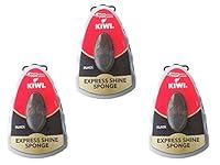 kiwi()^ Express Shoe Shine Sponge, Black 0.2 fl oz (pack of 3)