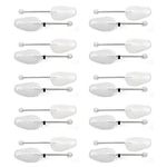 Ruilasago Shoes Trees with Spiral Spring Plastic Maintain Shape Footwear White Shoe Stretcher Set of 10 Pairs