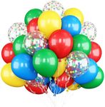 Red Yellow Blue Balloons, 60PCS Bal