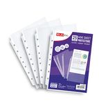 25 Mini Heavyweight Sheet Protectors, Top Loading, Reinforced 7-Hole 5.5 x 8.5 Inch Page Protectors for Mini Ring Binders, Acid-Free, Archival Safe for Documents and Photos