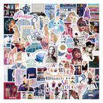 100 PCS Taylor Stickers, Popular Singer Stickers Waterproof Stickers for Water Bottles, Laptop, Scrapbook, Skateboard Suitcase, Cute Trendy Music Stickers for Adults, Teen, Fans (100 Style 2)