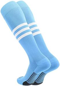 TCK Performance Baseball/Softball Socks (Columbia Blue/White, Medium)