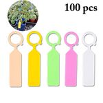 Outgeek 100PCS Plant Label Wrap Around Decor Ring Buckle Gardening Label Tree Tag