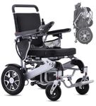 Broobey Portable Electric Wheelchairs for Adults, Lightweight Electric Wheelchair Support 150 kg, Electric Motorised Folding Wheelchair for Seniors, 20+ km Long Range (12 Ah Battery)