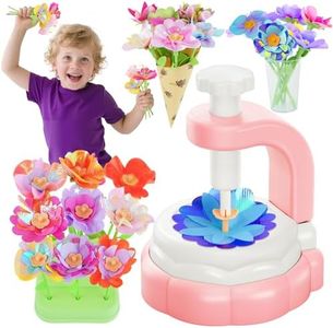 Kingci Fabric Flower Bouquets DIY Kit, 2025 Creative Flower Making Kits for Toddler Girls 185PCS Educational Arts and Craft Kits for Kids, Birthday Christmas Gifts for Girls Boys Teens