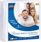 Utopia Bedding Premium Zippered Mattress Encasement (Fits 12 Inches Mattress, Queen) - Waterproof and Bed Bug Proof Mattress Protector - Six-Sided Mattress Cover