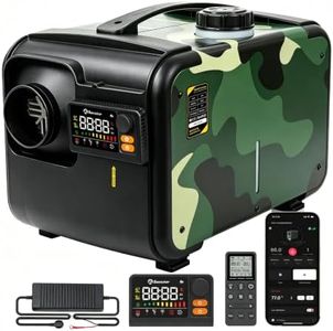 Sunster TP B3 8KW Diesel Heater Camouflage All-in-One with Wireless Remote & Bluetooth, 12V/24V Portable Heater for Camping RV Truck, 5L Tank 20H Run, Silent Oil Pump with CO Monitor