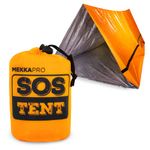 MEKKAPRO Emergency Tent Shelter - Survival Tent - 2 Person, Resistant and Ultra Lightweight Life Tent - Water and Windproof Tube Tent for Camping, Hiking and Outdoor Activities