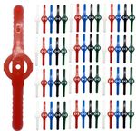 100pcs String Trimmer Head Blades Replace Plastic Grass Blade Replacement Set - Assorted Colors Durable & Sharp Suitable for Handheld Lawn Mowers