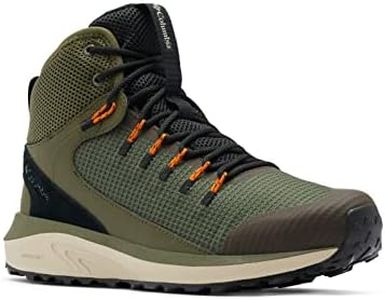 Columbia Men's Trailstorm Mid Waterproof Hiking Shoe, Nori/Black, 12 Wide