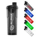 Alpha Designs | Protein Shaker Bottle | 1000ml Gym Cup | for Protein Powder Shakes & Sports Supplements | Pre Workout Mixer | BPA Free | 1L | Smoke