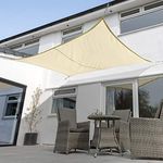 Kookaburra Waterproof Garden Sun Shade Sail Canopy in Sand 98% UV Block (3m x 2m Rectangle)