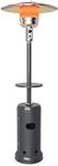 Tangkula 50,000 BTU Propane Patio Heater with Wheels, Outdoor Heaters for Patio with Shelf Tabletop, Stainless Steel Burner, Auto Shut Off & Tip-Over Protection, Portable Patio Heaters for Outdoor Use