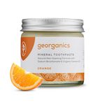 Georganics Mineral Toothpaste - Fluoride, SLS & Glycerine Free - Orange Flavour Non-Foaming Natural Toothpaste with Virgin Coconut Oil - Certified Cosmos Natural, Vegan and Cruelty-Free - 120ml