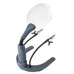 Carson HelpingHands LED Lighted Hands-Free Table-Top 2x Magnifier with Adjustable Clamps