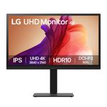 LG 27" 27BA45U-B 27" Ultrafine UHD (3840 x 2160) 4K IPS Monitor – 5ms 60Hz HDR10, DCI-P3 90%, Tilt/Height/Swivel/Pivot Adjustment, HDMI & DisplayPort, Eye Comfort, Black